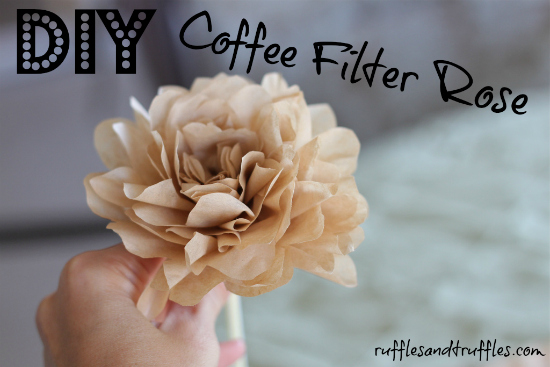 DIY coffee filter rose