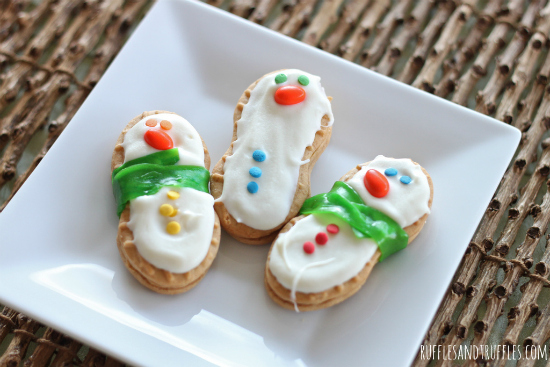 peanut butter snowman cookies 2