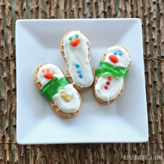 peanut butter snowman cookies