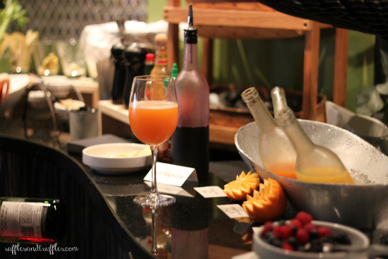 Besa Grill mimosa and bloody mary bar