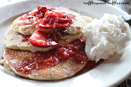 Ciccios oatmeal strawberry chocolate chip pancakes 2