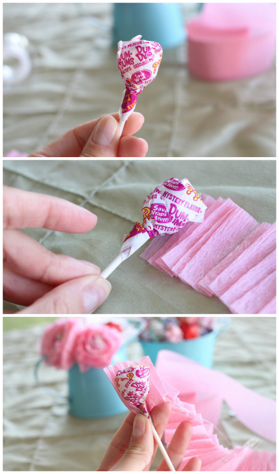 DIY Lollipop Flowers step 3