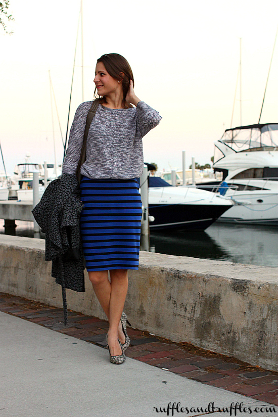 striped skirt outfit 3