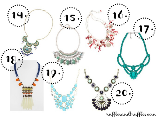 affordable statement necklaces