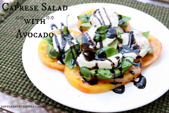 caprese salad with avocado