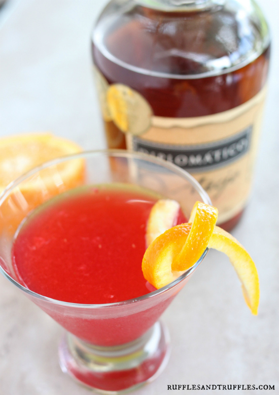 raspberry orange rum cocktail