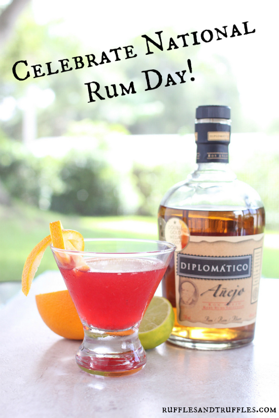 raspberry orange rum cocktail