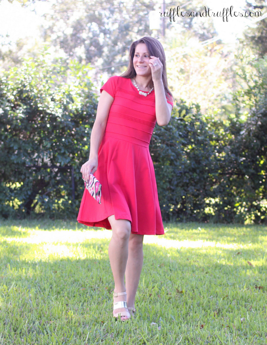 Coral Cynthia Rowley Dress outfit