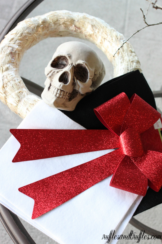 DIY Skull Wreath materials