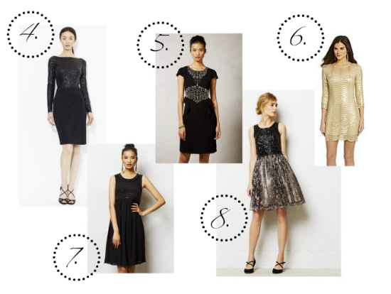Sequined holiday dresses