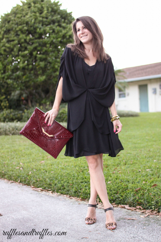Zara black dress outfit