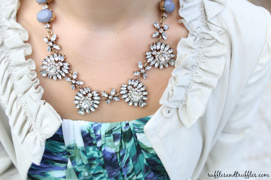 Crystal statement necklace