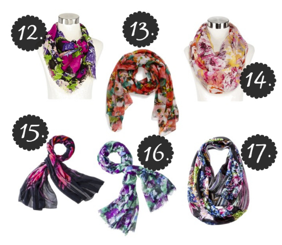 Floral scarves