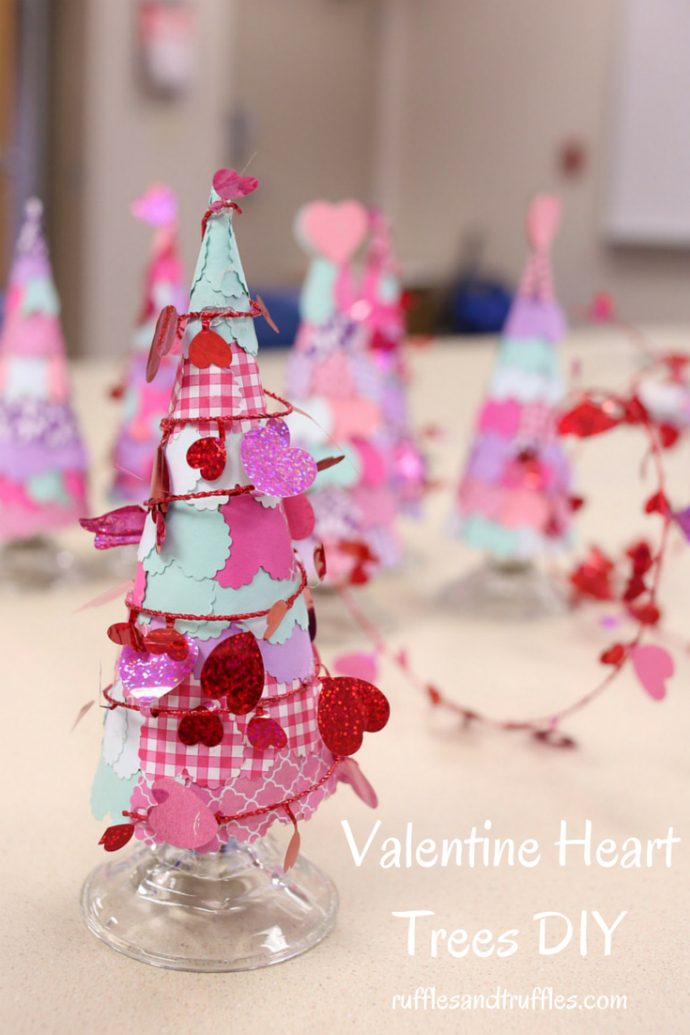 Valentine Heart Trees DIY