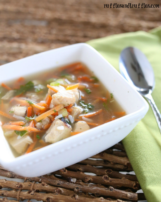 lemongrass ginger and cilantro chicken soup