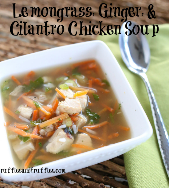 lemongrass ginger and cilantro chicken soup