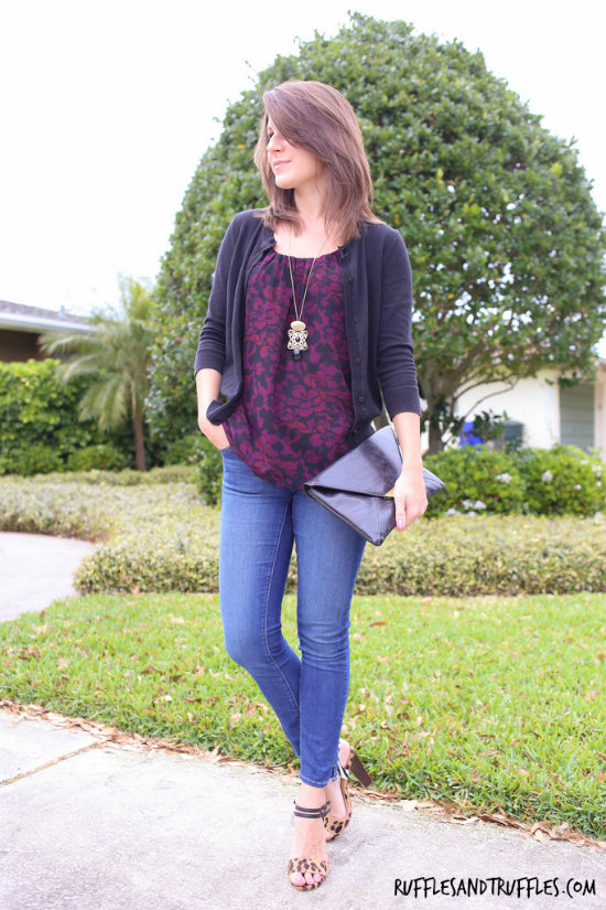 floral tank skinny jeans outfit