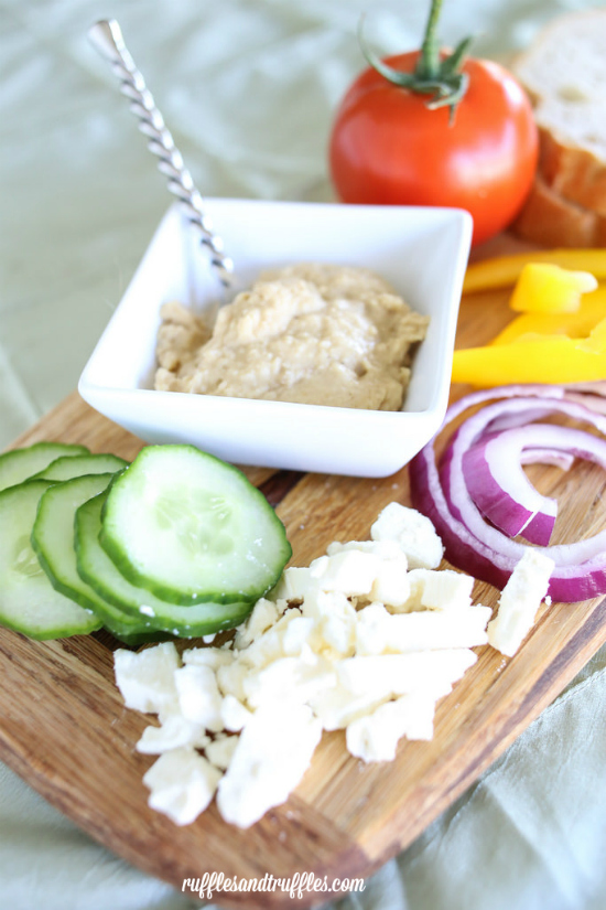Greek Salad Grilled Cheese ingredients