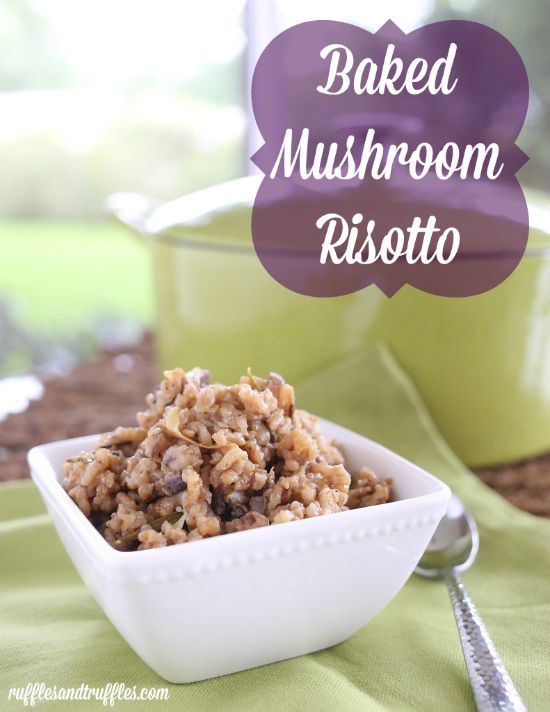 baked mushroom risotto