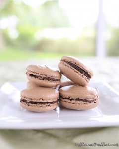 chocolate ganache macarons