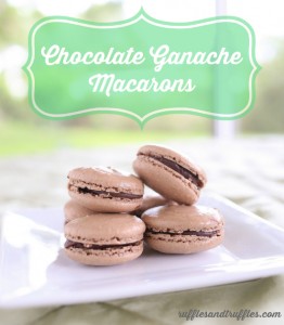 chocolate ganache macarons
