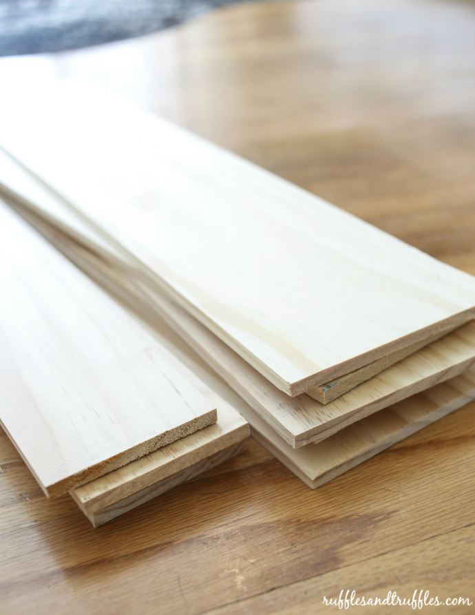 DIY photo board wood planks