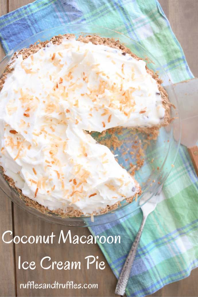 coconut macaroon ice cream pie