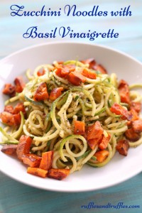 Zucchini Noodles with Basil Vinaigrette