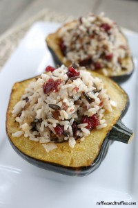 wild rice stuffed acorn squash