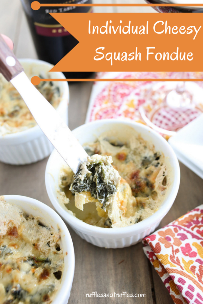 individual cheesy squash fondue