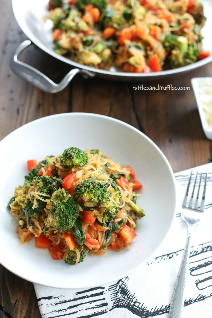 Sicilian Spaghetti Squash with Vegetables