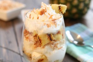 Grilled pineapple parfaits