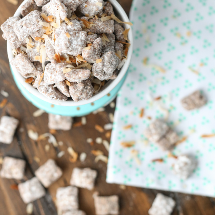 Toasted Coconut Puppy Chow