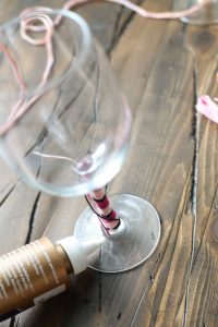 Friendship Bracelet Wine Glasses