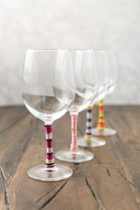 Friendship Bracelet Wine Glasses