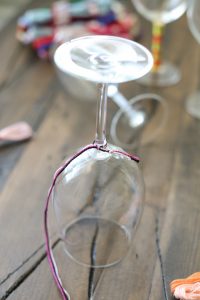 Friendship Bracelet Wine Glasses