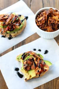 Avocado Toast with Coconut Bacon