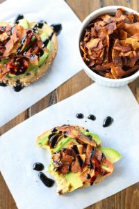 Avocado Toast with Coconut Bacon
