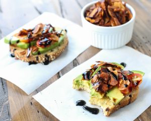 Avocado Toast with Coconut Bacon