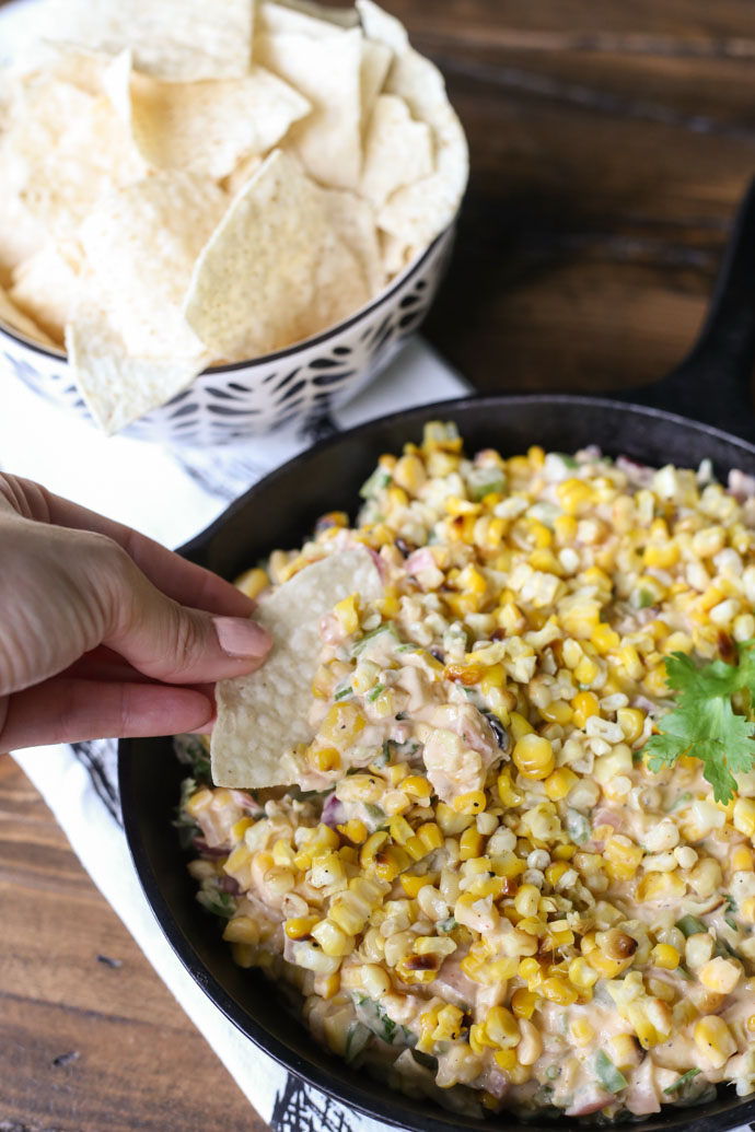Cheesy Grilled Corn Dip