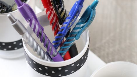 DIY Pen and Office Supply Organizer