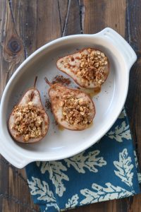 Baked Pears with Granola and Fresh Whipped Cream