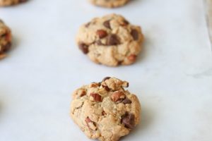 Toasted Almond Oatmeal Chocolate Chip Cookies
