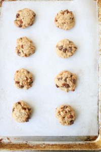 Toasted Almond Oatmeal Chocolate Chip Cookies