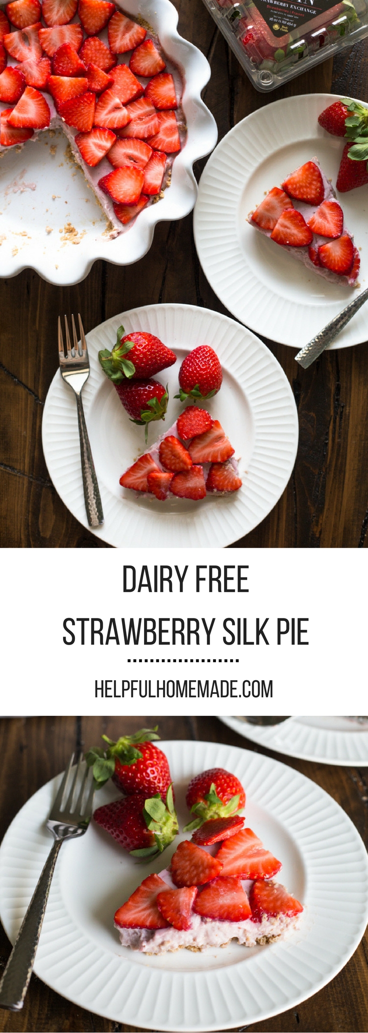 Dairy Free Strawberry Silk Pie