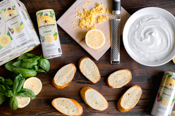 Whipped Ricotta Toasts with Lemon and Basil
